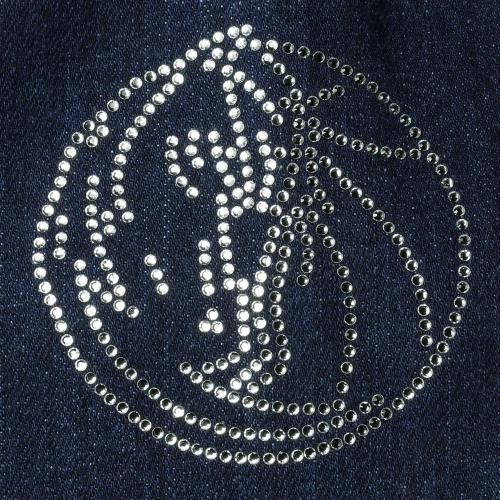 Women's Lusso Blue Dallas Mavericks Georgie Swarovski Crystals Button-Up Denim Jacket