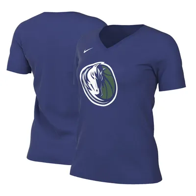 Dallas Mavericks Nike Women's 2022/23 City Edition Essential V-Neck T-Shirt - Blue