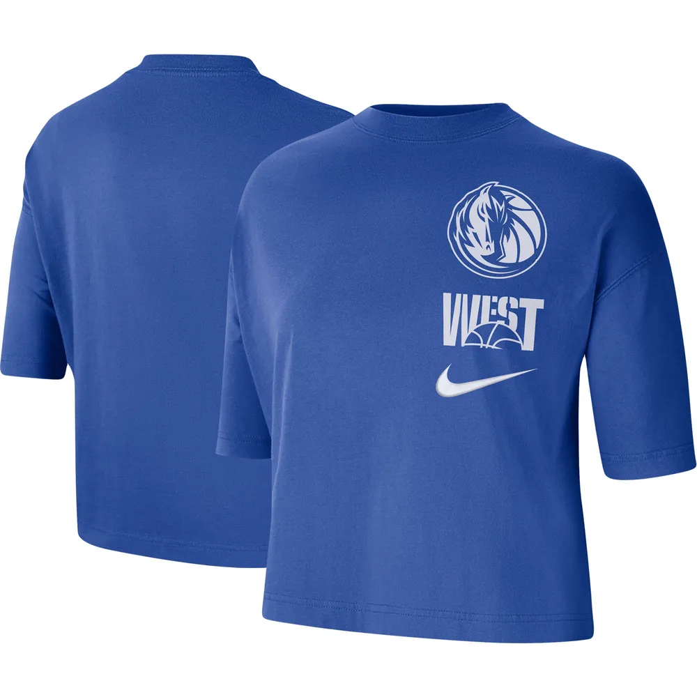 Women's Nike Blue Dallas Mavericks Essential Boxy T-Shirt