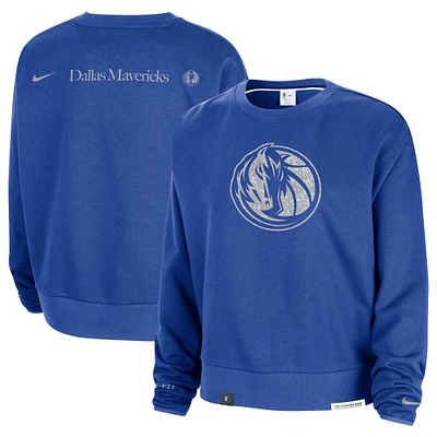 Women's Nike Blue Dallas Mavericks Standard Issue Courtside Performance Pullover Sweatshirt