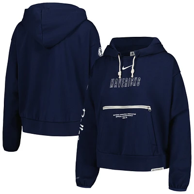 Sweat à capuche Nike bleu marine Dallas Mavericks Courtside Standard Issue Performance pour femme