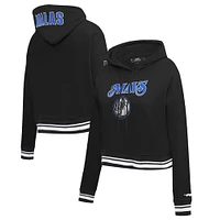 Sweat à capuche court Pro Standard noir Dallas Mavericks 2023/24 City Edition pour femme