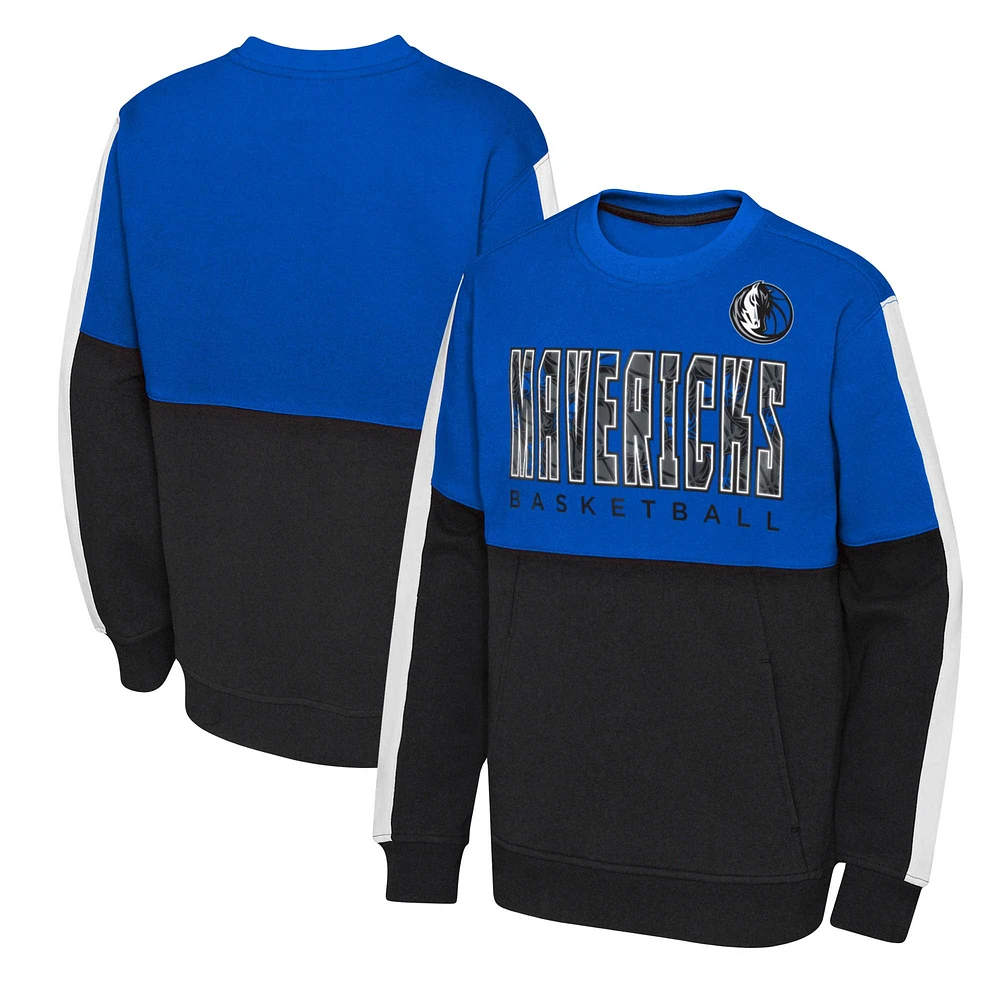 Sweat-shirt bleu/noir pour jeunes Dallas Mavericks Strong Side