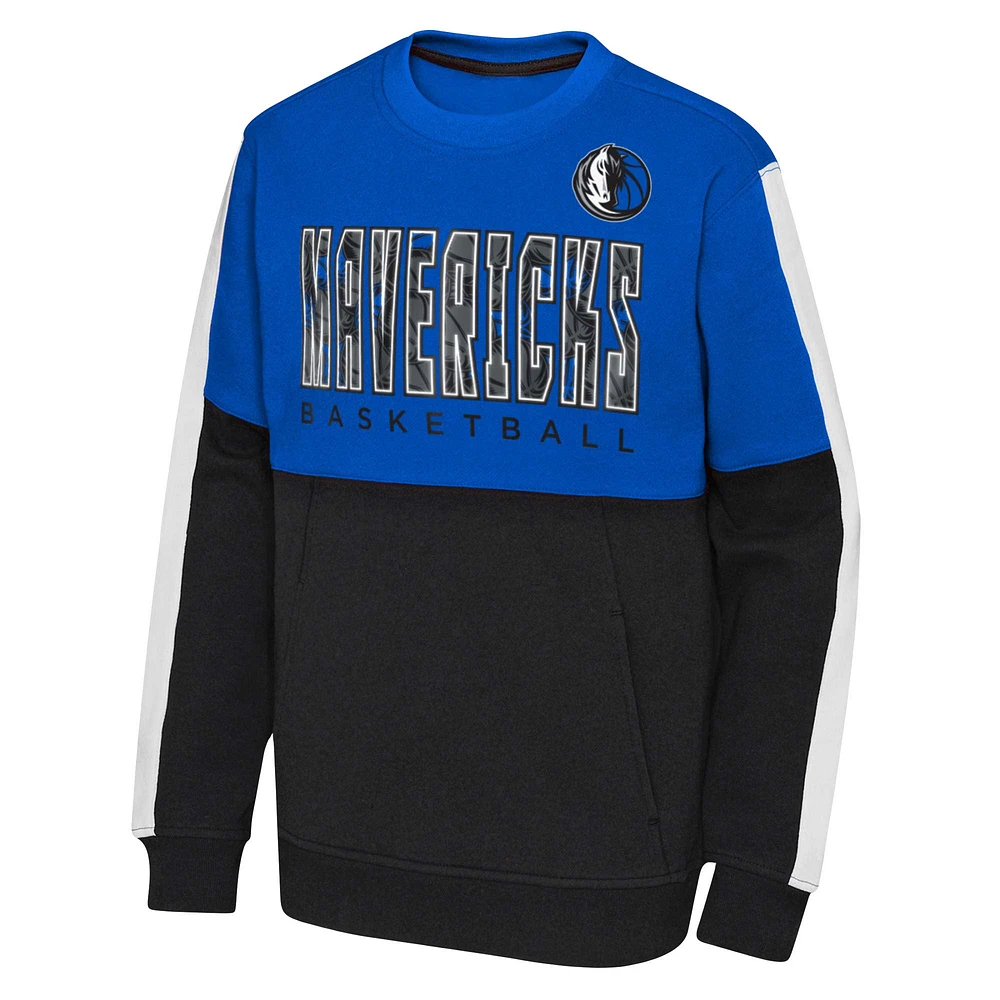 Sweat-shirt bleu/noir pour jeunes Dallas Mavericks Strong Side