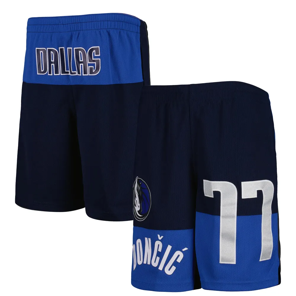 Lids Luka Doncic Dallas Mavericks Youth Pandemonium Name & Number Shorts -  Navy