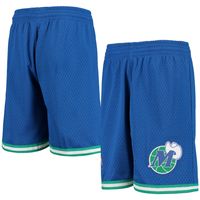 Youth Mitchell & Ness Blue Dallas Mavericks Hardwood Classics Swingman Shorts