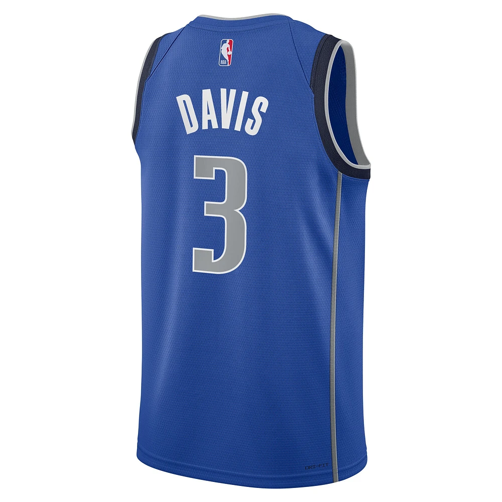 Maillot Nike Anthony Davis Swingman bleu pour jeune des Dallas Mavericks - Édition Icon