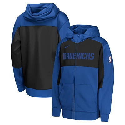 Youth Nike Blue/Black Dallas Mavericks Authentic On-Court Showtime Performance Full-Zip Hoodie