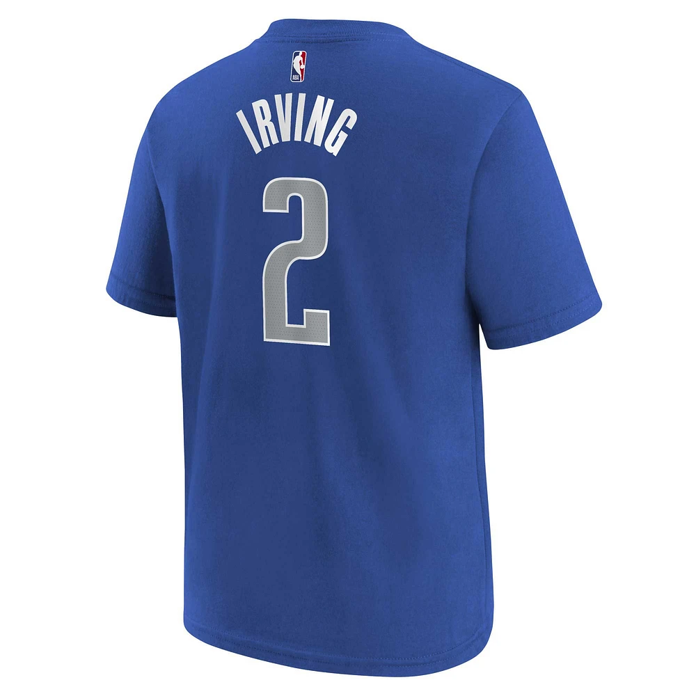 Youth Nike Kyrie Irving Blue Dallas Mavericks Icon Name & Number T-Shirt