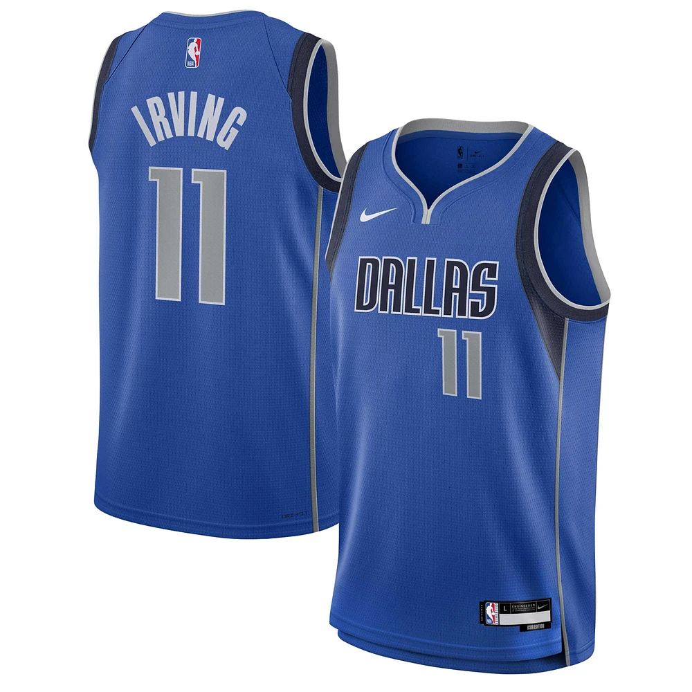 Maillot Nike Kyrie Irving Swingman bleu pour jeune Dallas Mavericks - Édition Icon