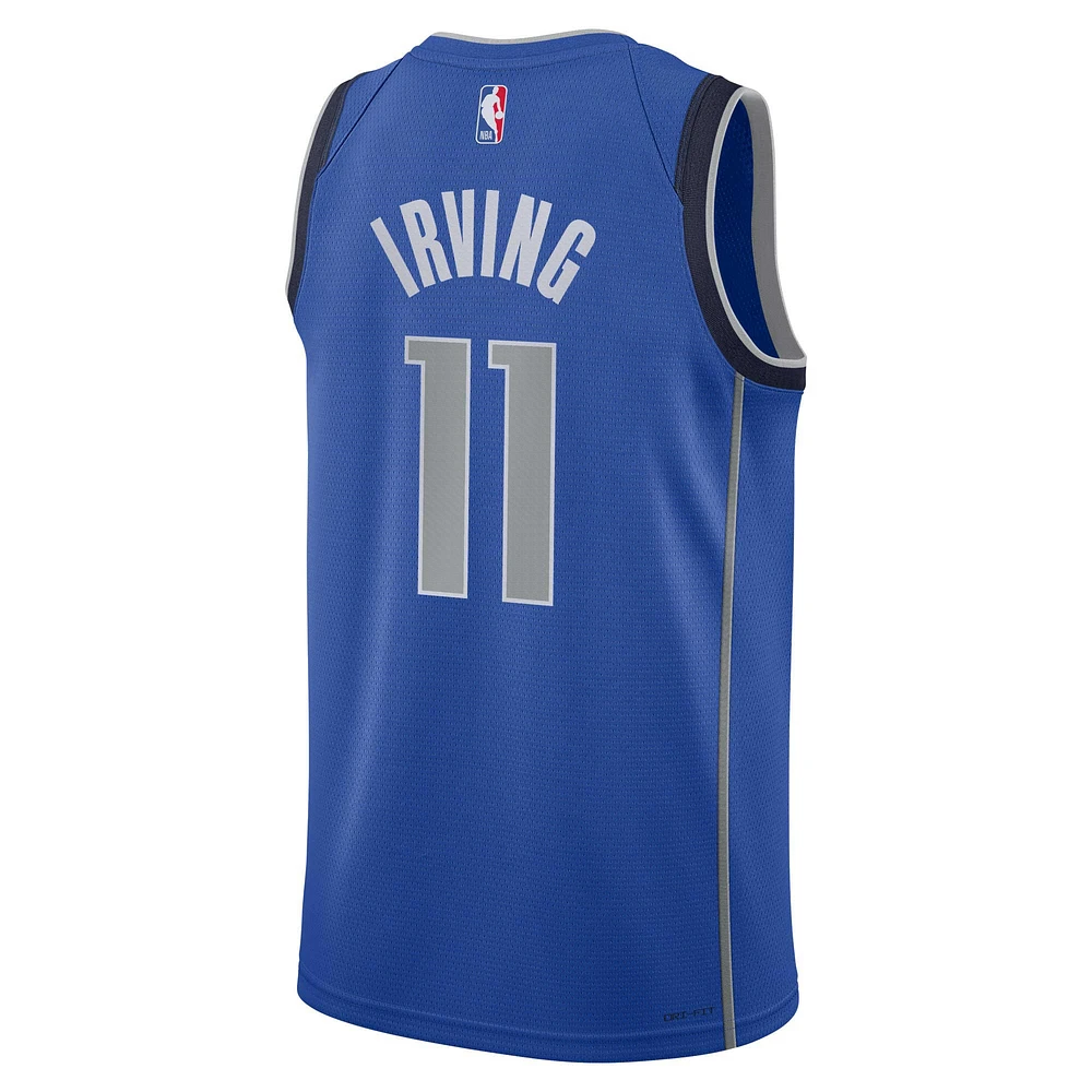 Maillot Nike Kyrie Irving Swingman bleu pour jeune Dallas Mavericks - Édition Icon