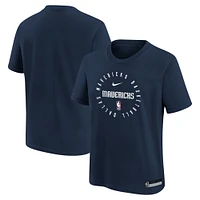 T-shirt d'entraînement Nike bleu marine Dallas Mavericks pour jeunes