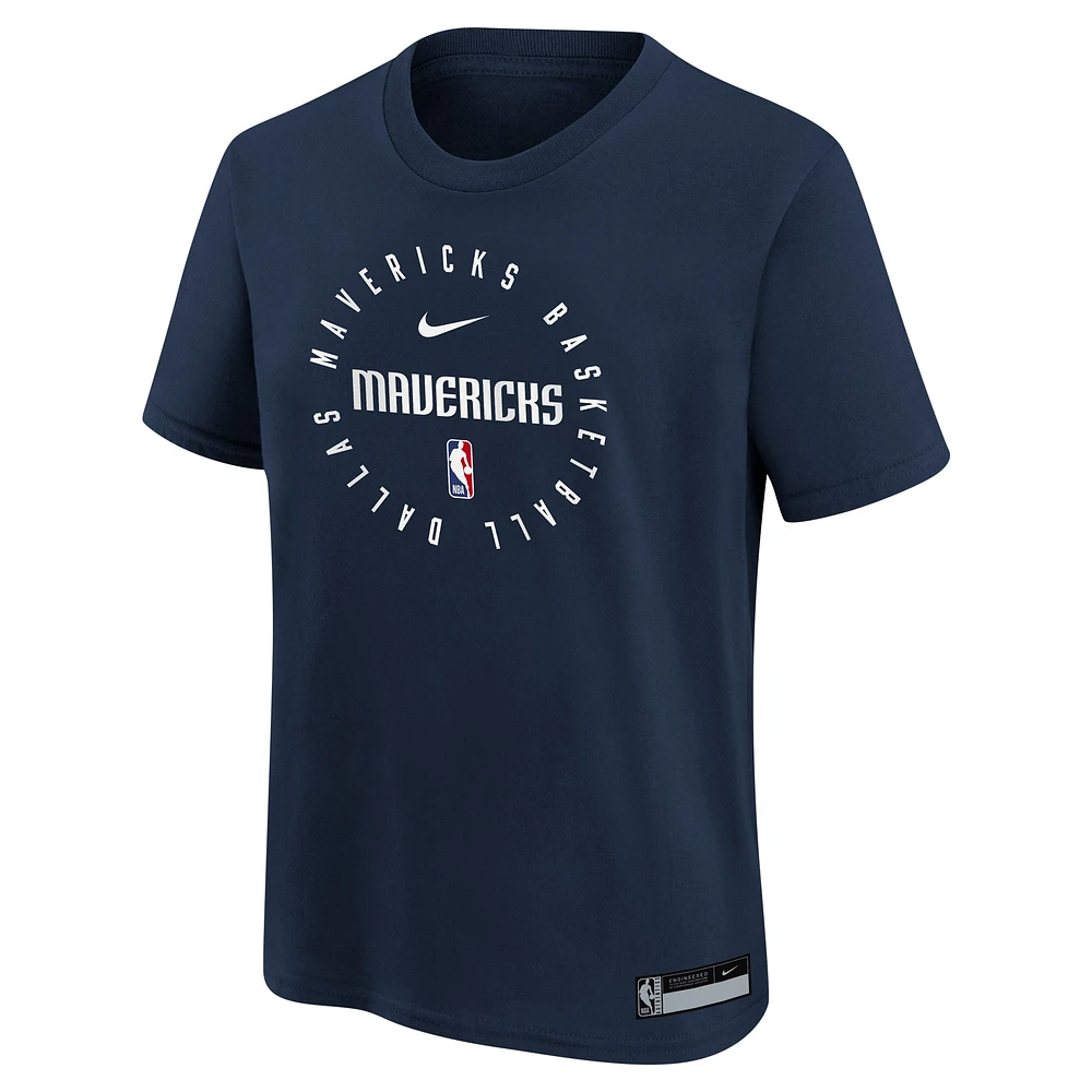 Youth Nike Navy Dallas Mavericks Practice Legend T-Shirt