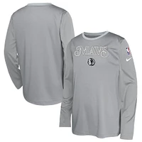 T-shirt de tir à manches longues Nike Silver Dallas Mavericks 2024/25 City Edition pour jeunes