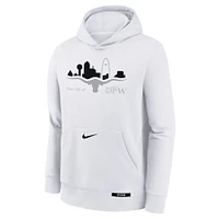 Youth Nike  White Dallas Mavericks 2024/25 City Edition Club Fleece Pullover Hoodie