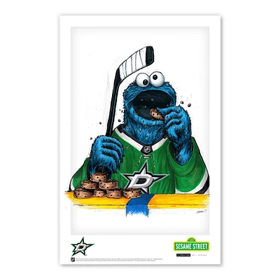 Cookie Monster Dallas Stars Sesame Street 11"x 17" affiche imprimée