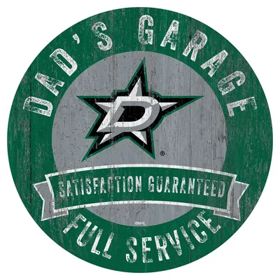 Dallas Stars 12" Dad's Garage Wood Sign