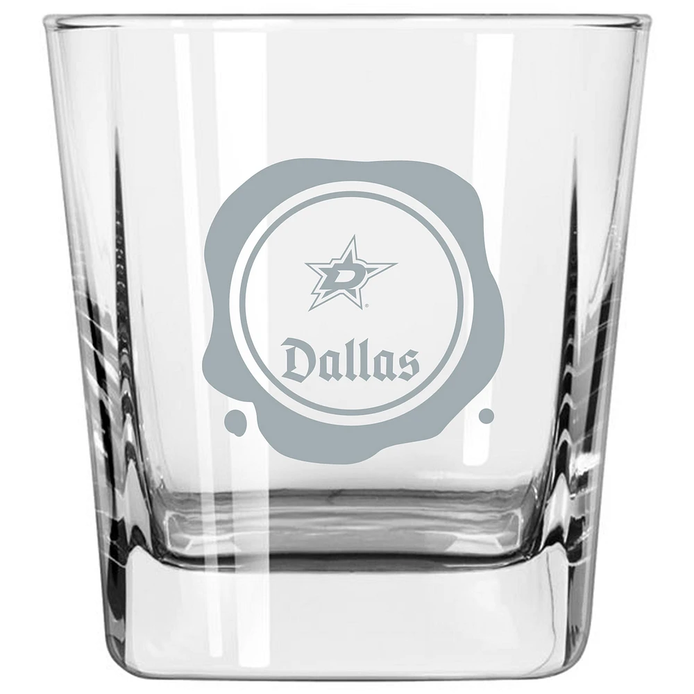 Stars de Dallas 14oz. Verre à l'ancienne avec tampon de givre