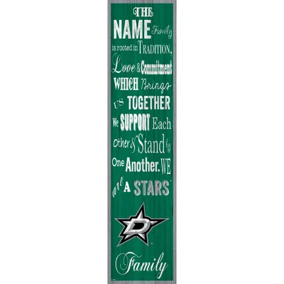 Dallas Stars 6'' x 24'' Personalized Family Banner Sign