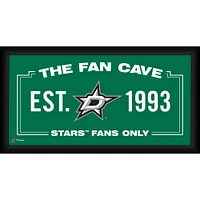Dallas Stars Framed 10" x 20" Fan Cave Collage