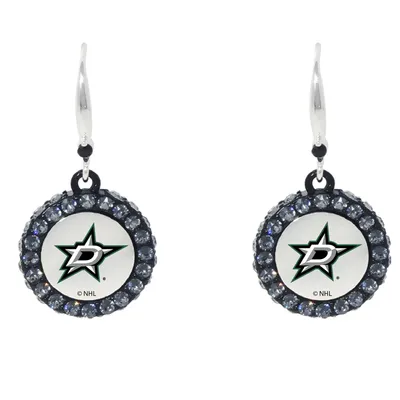 Dallas Stars Hockey Puck Earrings