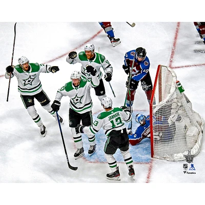 Esa Lindell Unsigned 2020 Stanley Cup Playoffs Game 2 vs. Colorado Avalanche Goal Celebration Photograph