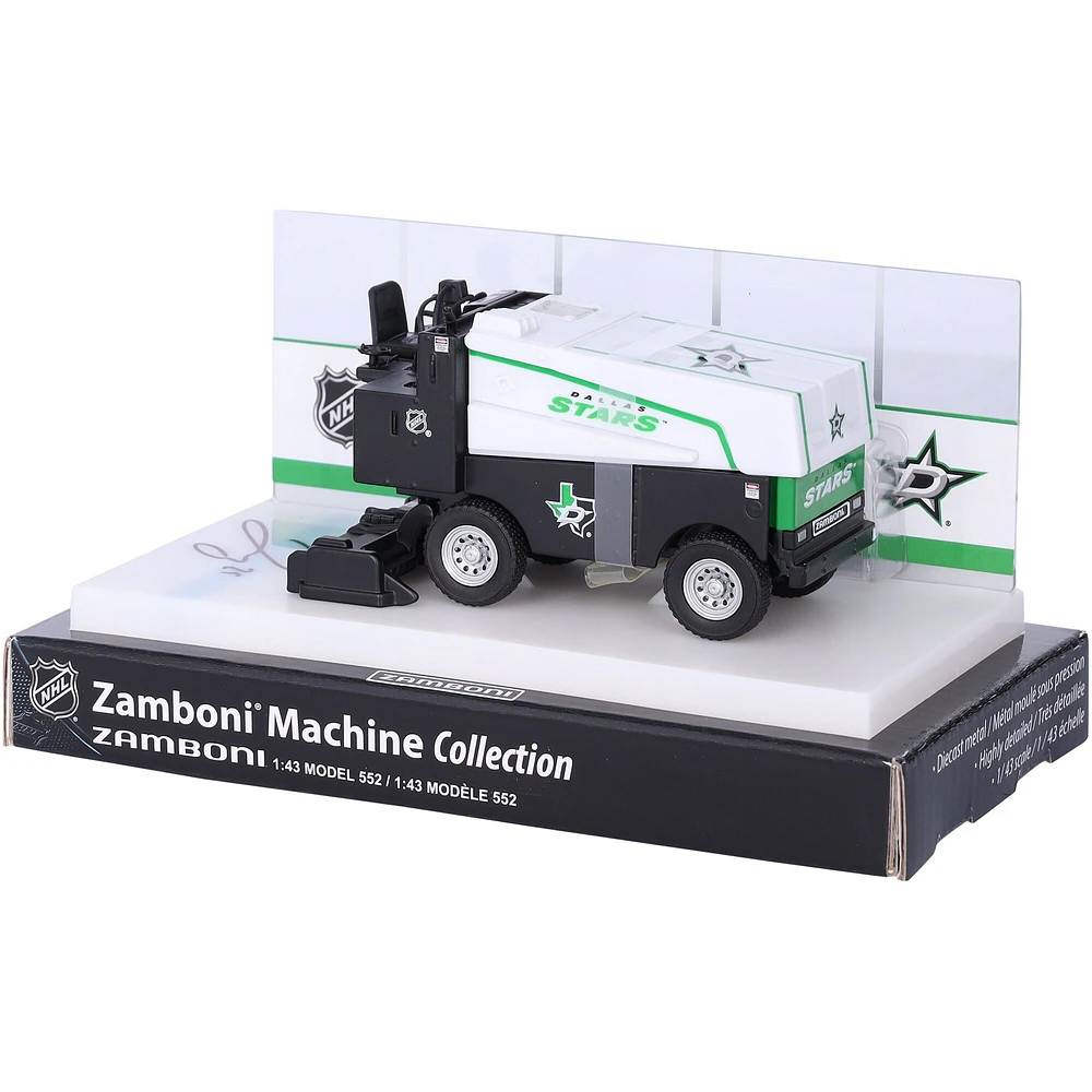 Zamboni moulée sous pression autographiée à l'échelle 1:43 de Jake Oettinger par les Dallas Stars