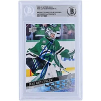 Jake Oettinger Dallas Stars Autographié 2020-21 Upper Deck Série 1 Young Guns #246 Beckett Fanatics Witnessed Rookie Card