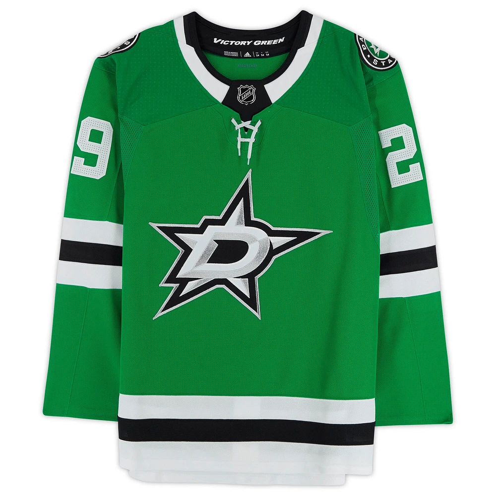 Maillot authentique adidas autographié par Jake Oettinger des Dallas Stars