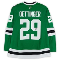 Jake Oettinger Dallas Stars Autographed Kelly Green Fanatics Premium Jersey