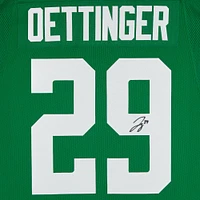 Jake Oettinger Dallas Stars Autographed Kelly Green Fanatics Premium Jersey