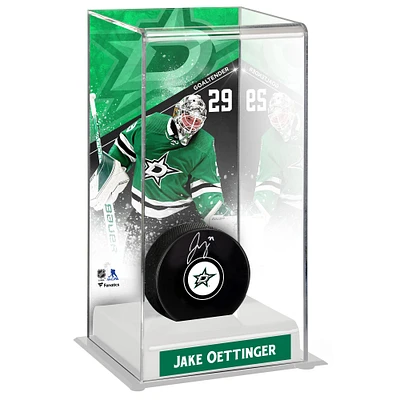 Étui de luxe pour rondelles de hockey de grande taille des Dallas Stars de Jake Oettinger