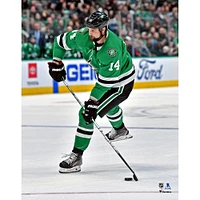 Photographie de tournage du maillot vert non signé Jamie Benn des Dallas Stars