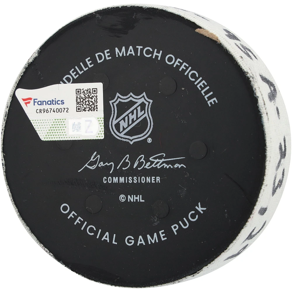 Matt Duchene Dallas Stars Game-Used Goal Puck vs. New York Rangers on January 7, 2025