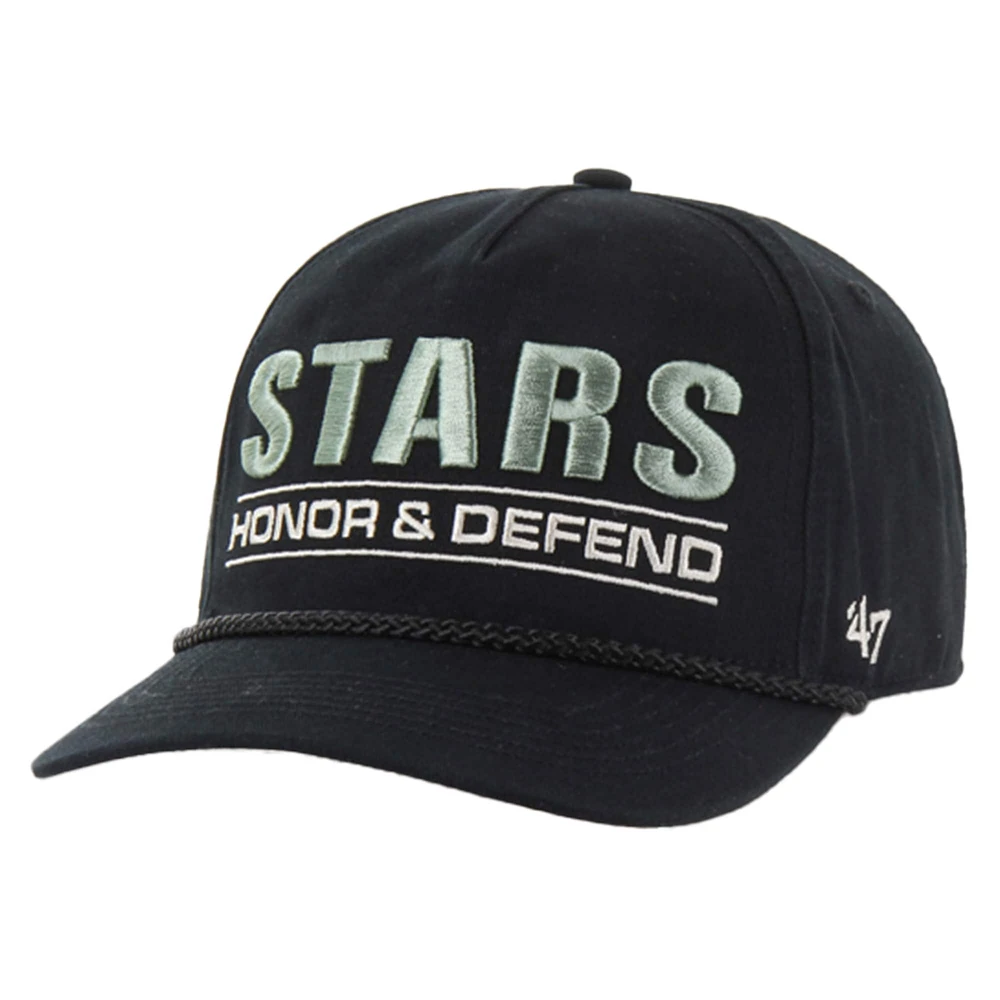 Men's '47 Black Dallas Stars OHT Military Appreciation Homeland Honor and Defend Hitch Adjustable Hat