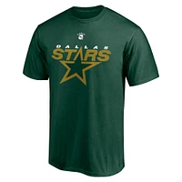 Men's Brett Hull Kelly Green Dallas Stars Authentic Stack Retired Player Nickname & Number T-Shirt