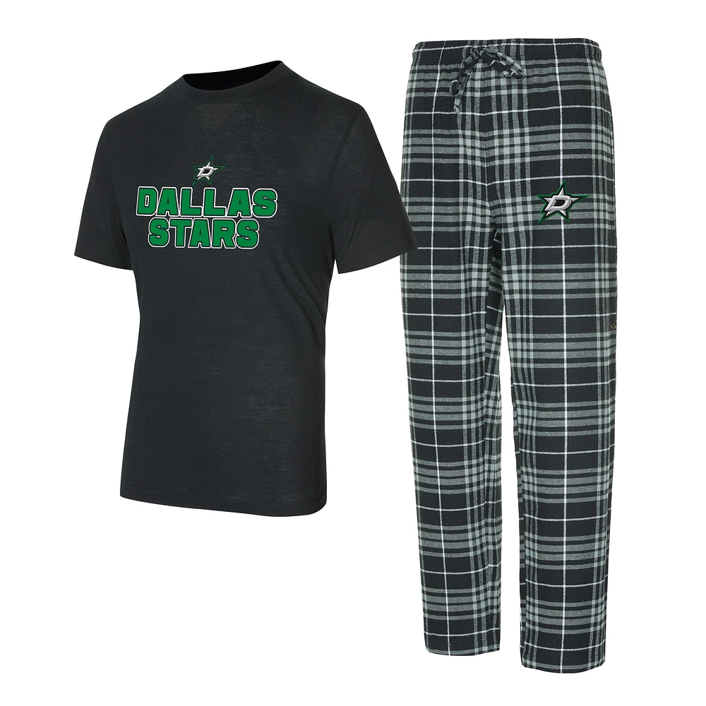 Ensemble de nuit pour homme Concepts Sport Dallas Stars Vector T-shirt et pantalon