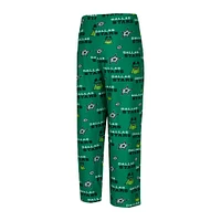 Pantalon en tricot à imprimé intégral Dallas Stars de Concepts Sport Kelly Green pour hommes