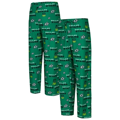 Pantalon en tricot à imprimé intégral Dallas Stars de Concepts Sport Kelly Green pour hommes