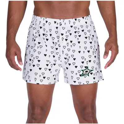 Dallas Stars Concepts Sport Epiphany All Over Print Knit Boxers - White