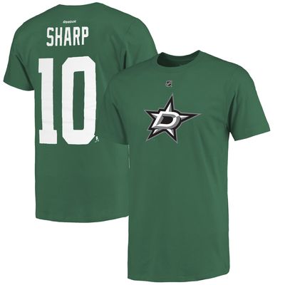 Men's Dallas Stars Patrick Sharp Reebok Kelly Green Name and Number T-Shirt
