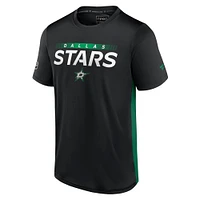 T-shirt authentique Pro Rink Tech Fanatics pour hommes, noir/vert Kelly, Dallas Stars