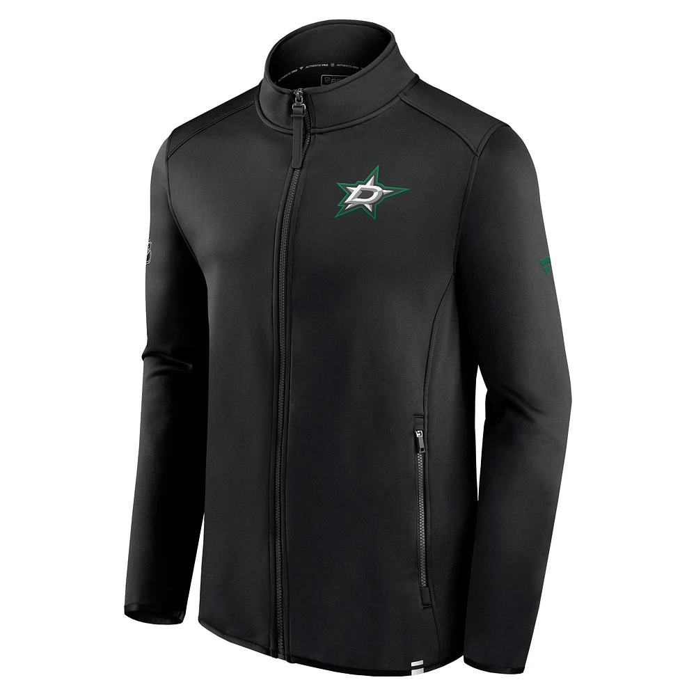 Veste entièrement zippée Fanatics noire Dallas Stars Authentic Pro pour hommes