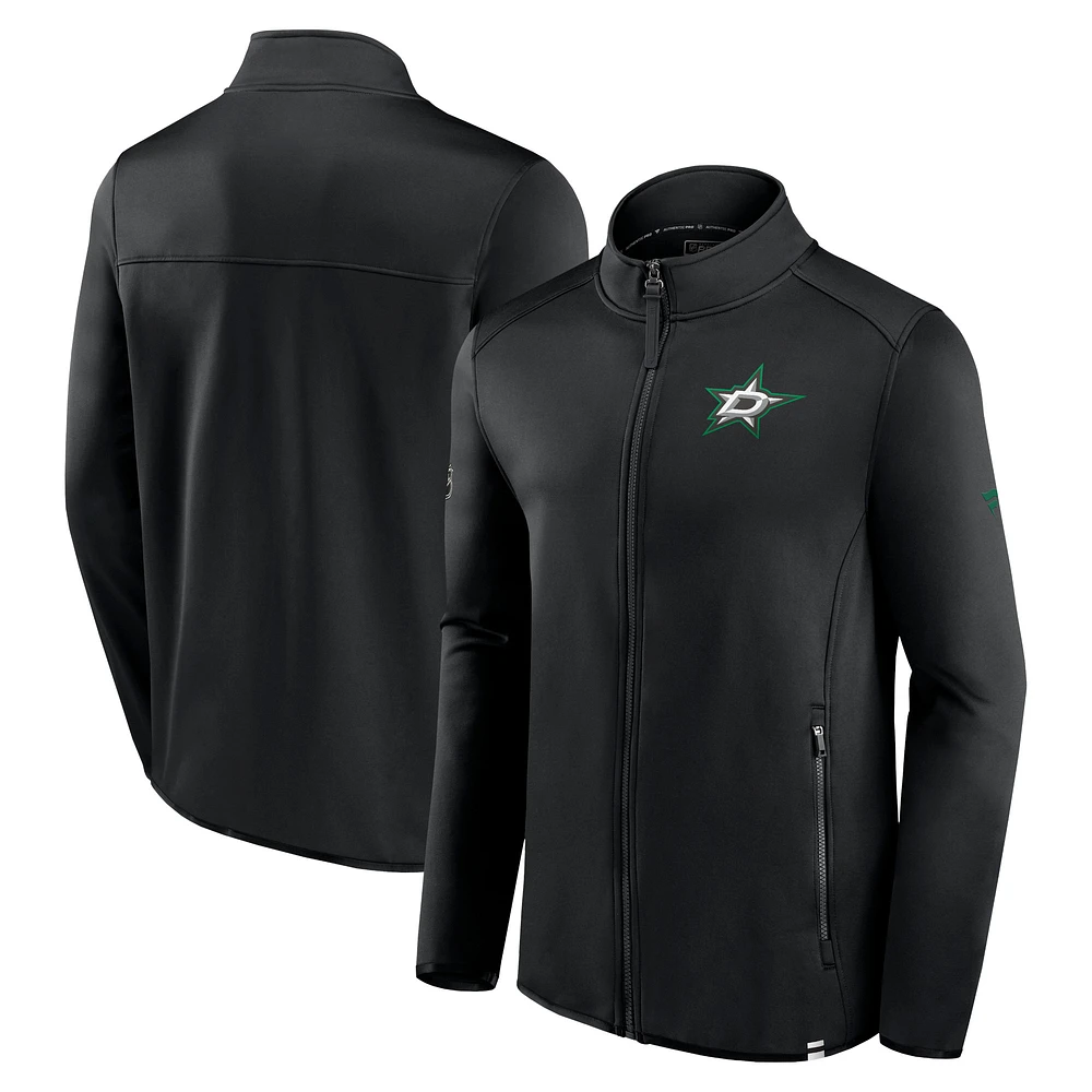 Veste entièrement zippée Fanatics noire Dallas Stars Authentic Pro pour hommes