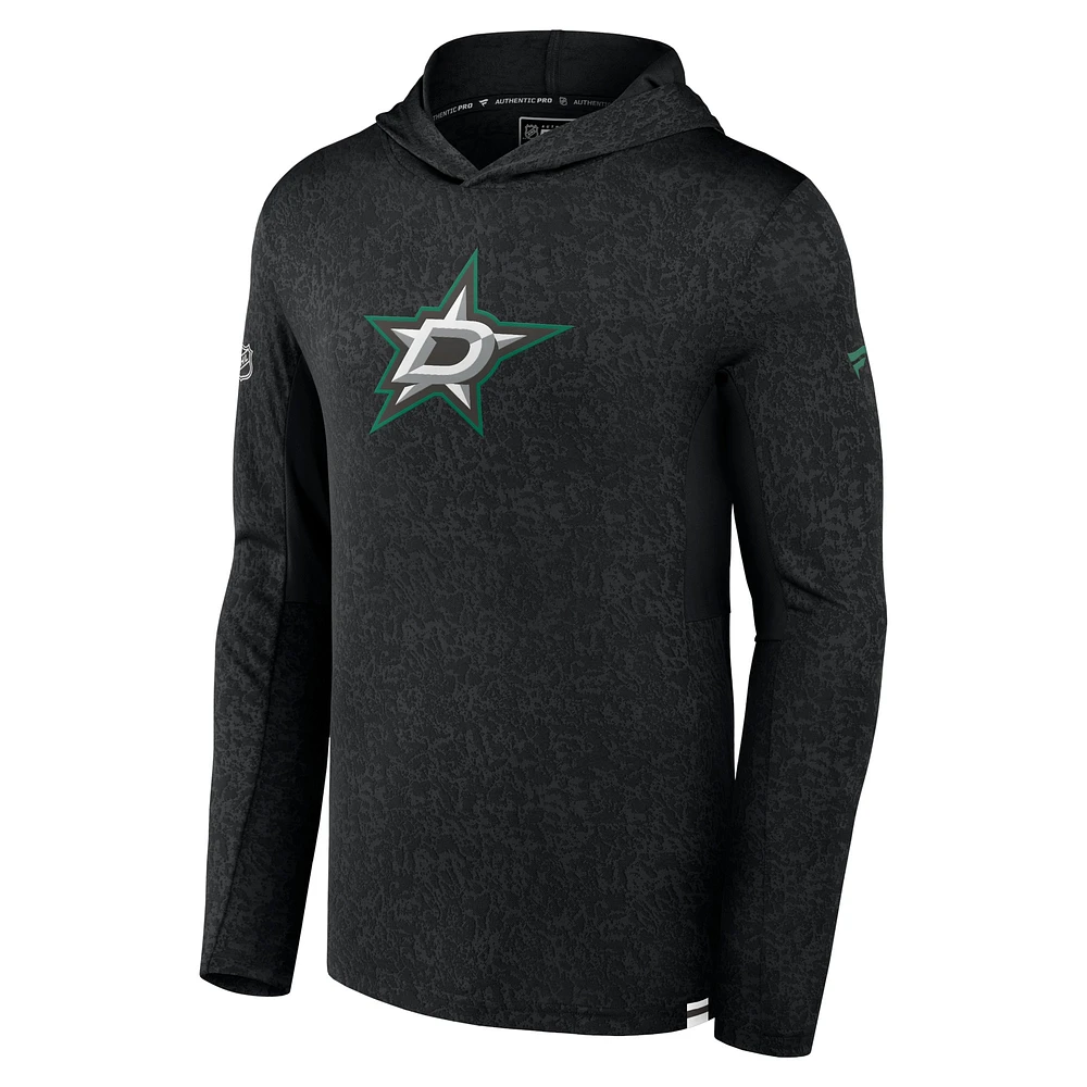 Sweat à capuche léger Fanatics noir Dallas Stars Authentic Pro pour hommes