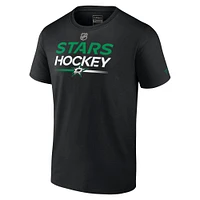 T-shirt noir authentique Pro primaire Fanatics pour hommes des Stars de Dallas