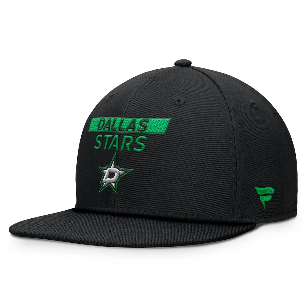 Men's Fanatics Black Dallas Stars Authentic Pro Prime Snapback Hat