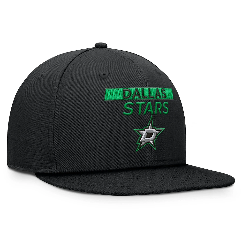 Men's Fanatics Black Dallas Stars Authentic Pro Prime Snapback Hat