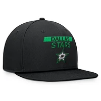 Casquette snapback authentique Pro Prime Dallas Stars Fanatics noire pour homme