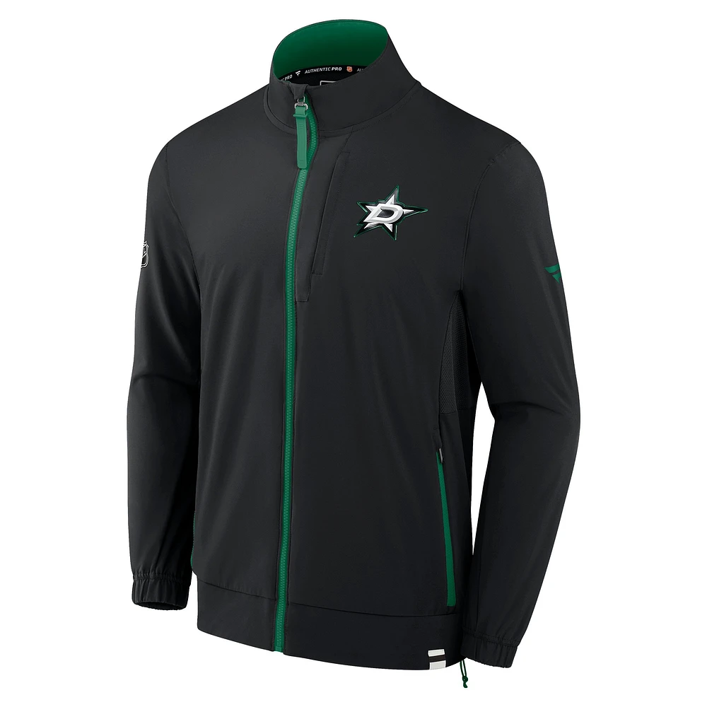 Men's Fanatics  Black Dallas Stars Authentic Pro Rink Coaches Full-Zip Jacket
